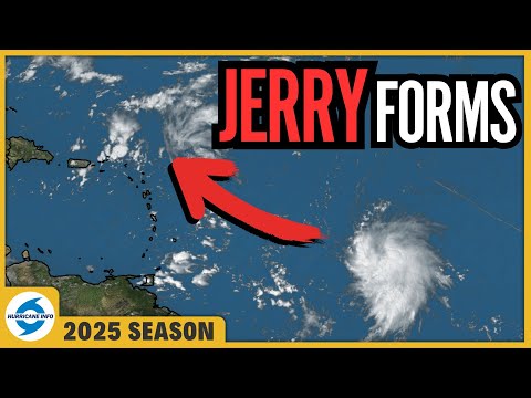 Tropical Storm Jerry Forms Forecasted To Pass Very Close To The Lesser Antilles As Hurricane Jerry
