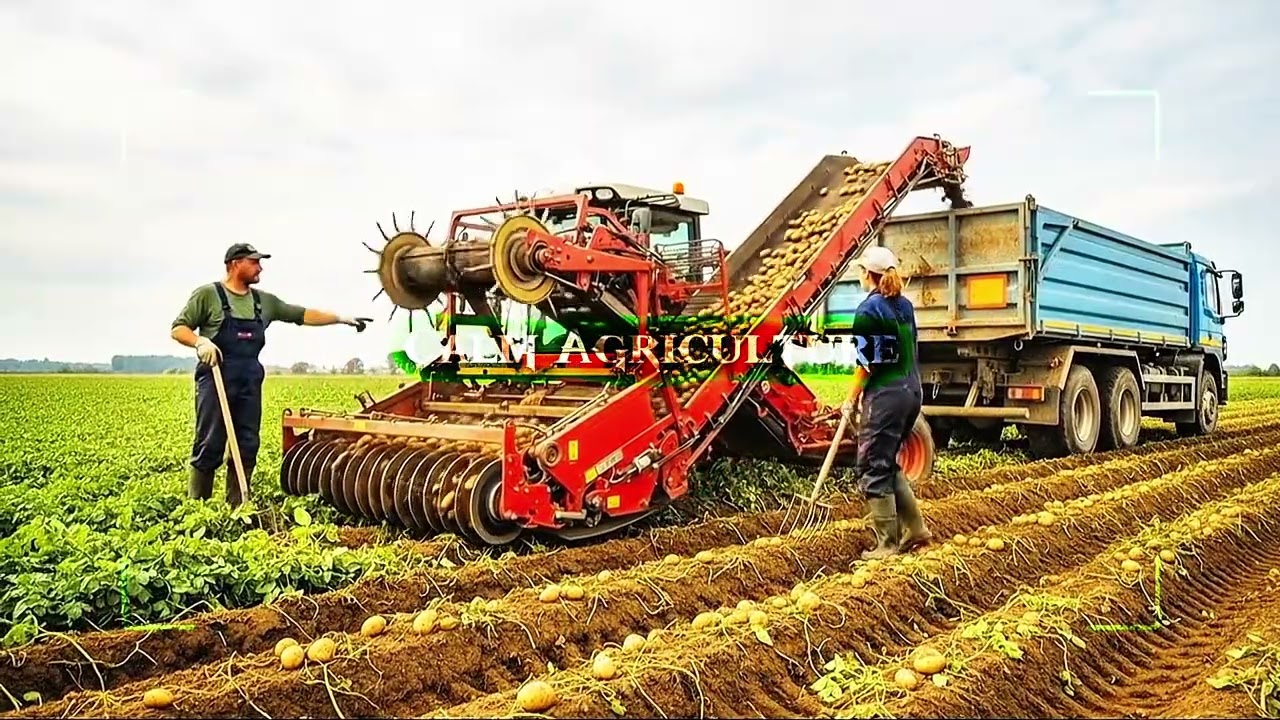 ASMR Potato Harvesting with Modern Machines | Calm Agriculture 4K