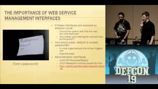 DEFCON 19 Dont Drop the SOAP Real World Web Service Testing for Web Hackers (w speaker)