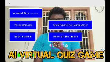AI Virtual Robotics Quiz Game using python 🐍 and openCV | cvzone | mediapipe | Computer Vision