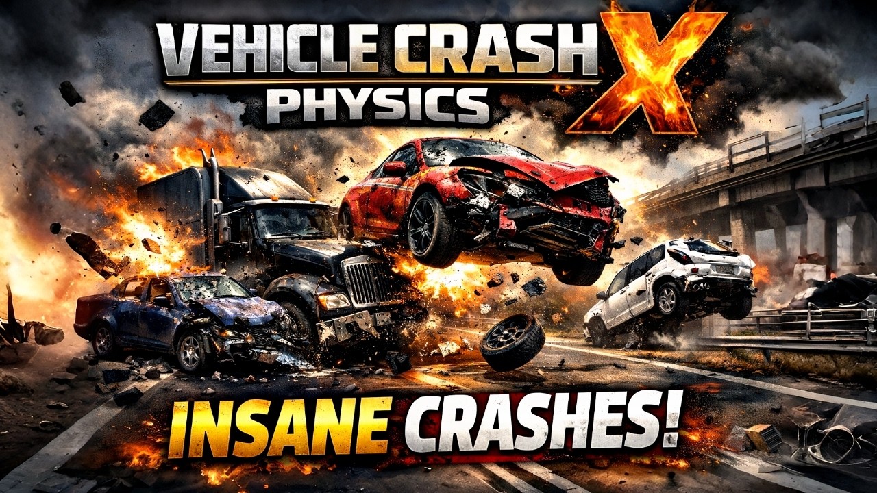 Vehicle Crash Extreme physics X | INSANE CARS