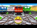  train thomas vs 3 train crossing  fumikiri 3d railroad crossing animation 2