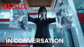 Jenna Ortega, Tim Burton and Colleen Atwood discuss Wednesday Costumes | Netflix
