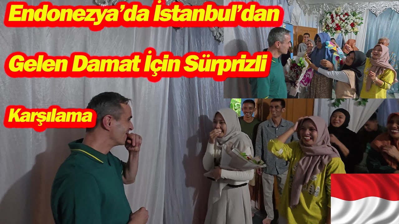 Endonezya’da İstanbul’dan Gelen Damat İçin Sürprizli Karşılama,Gelin Kuzeni Kadın Kılığına Girerse!