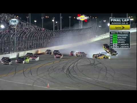 Clint Bowyer Flip at Daytona 2014 (HD)