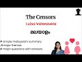 The censors by Luisa Valenzuela summary in Malayalam