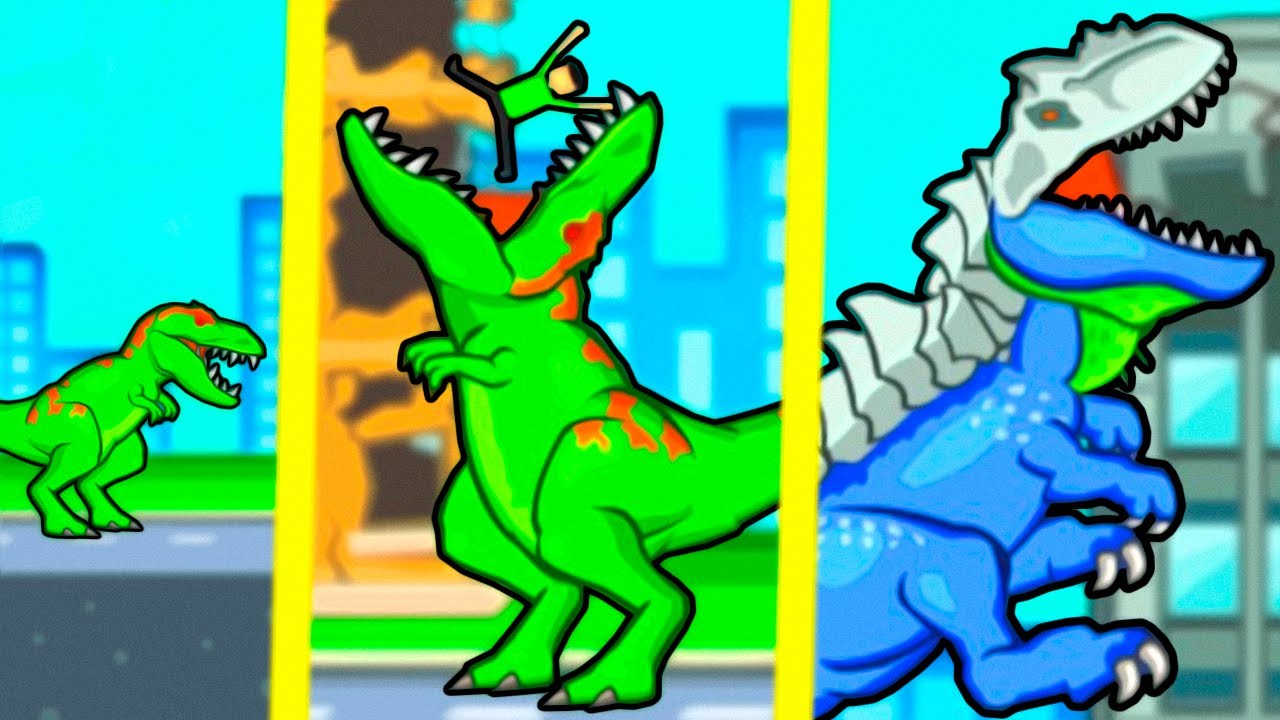 VIREI UM DINOSSAURO E DEVOREI A CIDADE TODA → Dinosaurs Terrorising the  City [ jogo de celular ] 📱🎮 