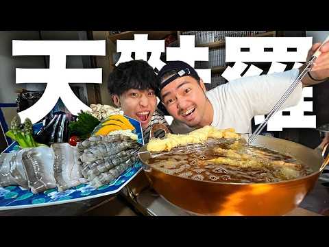 爆食】銅製の天ぷら専用鍋と高級ごま油で本気の天麩羅を食う！エビ穴子