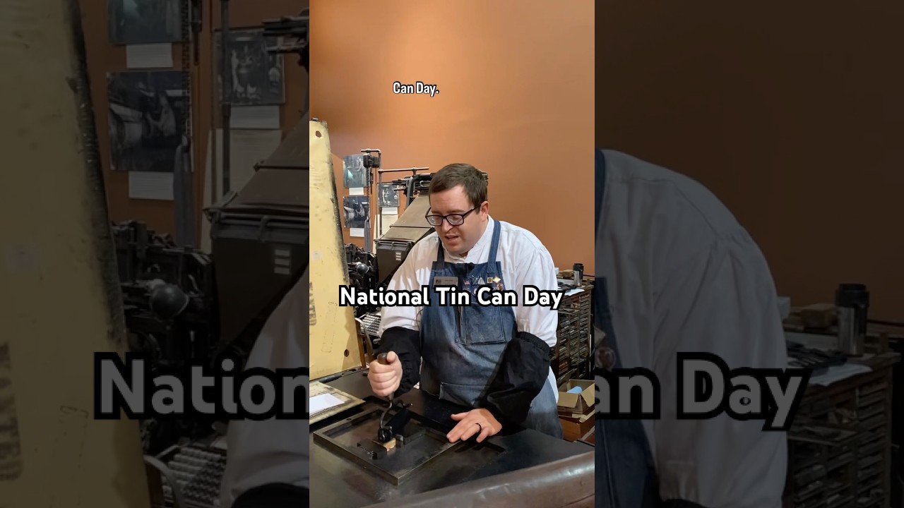 Printing the closet woodcut we have to a tin can for National Tin Can Day (January 19)