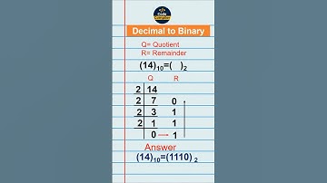 How to Find Decimal to Binary Number-14 #decimaltobinary  - CodeCompiler19 #numberconversion