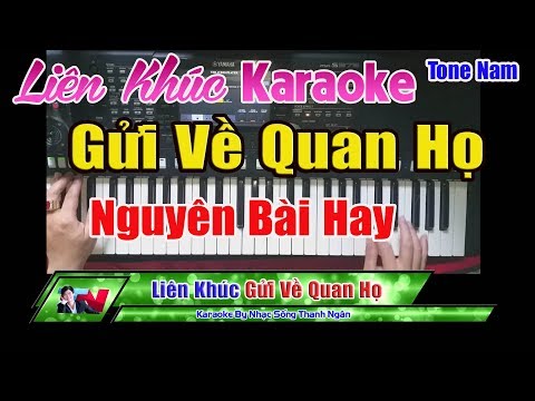 Liên Khúc Gửi Về Quan Họ Karaoke MV | Cha Cha - Nhạc Sống Thanh Ngân