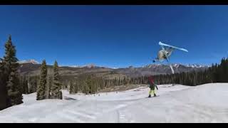 Narrow Miss on a Ski Flip