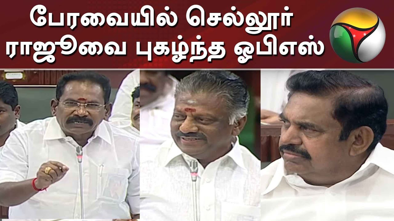 பேரவையில் செல்லூர் ராஜூவை புகழ்ந்த ஓபிஎஸ் | OPS | Sellur Raju | EPS | MK Stalin | Assembly