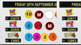 NLCB Draws Friday September 29th 2023