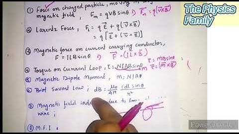 Magnetostatics Complete Formulas//Magnetism Semester 2// The Physics Family// Bsc Physics