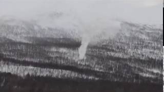Rare Snow Devil Spotted in Mountains of Troms, Norway