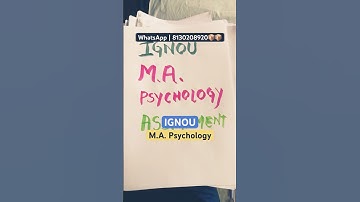 IGNOU Ma psychology assignment 2024-25 #ignouhandwrittenassignment #ignoudevesh #importantquestions