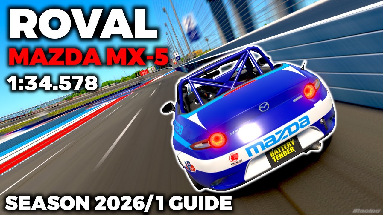 iRacing Guide MX5 Charlotte Roval FIXED Setup - 