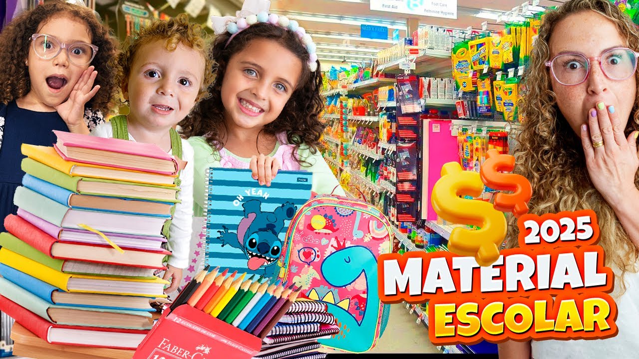 COMPRANDO O MATERIAL ESCOLAR DA BELLA E LUCCA - FAMÍLIA BELLA E LUCCA SHOW