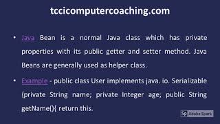 What is Java Bean in Java
