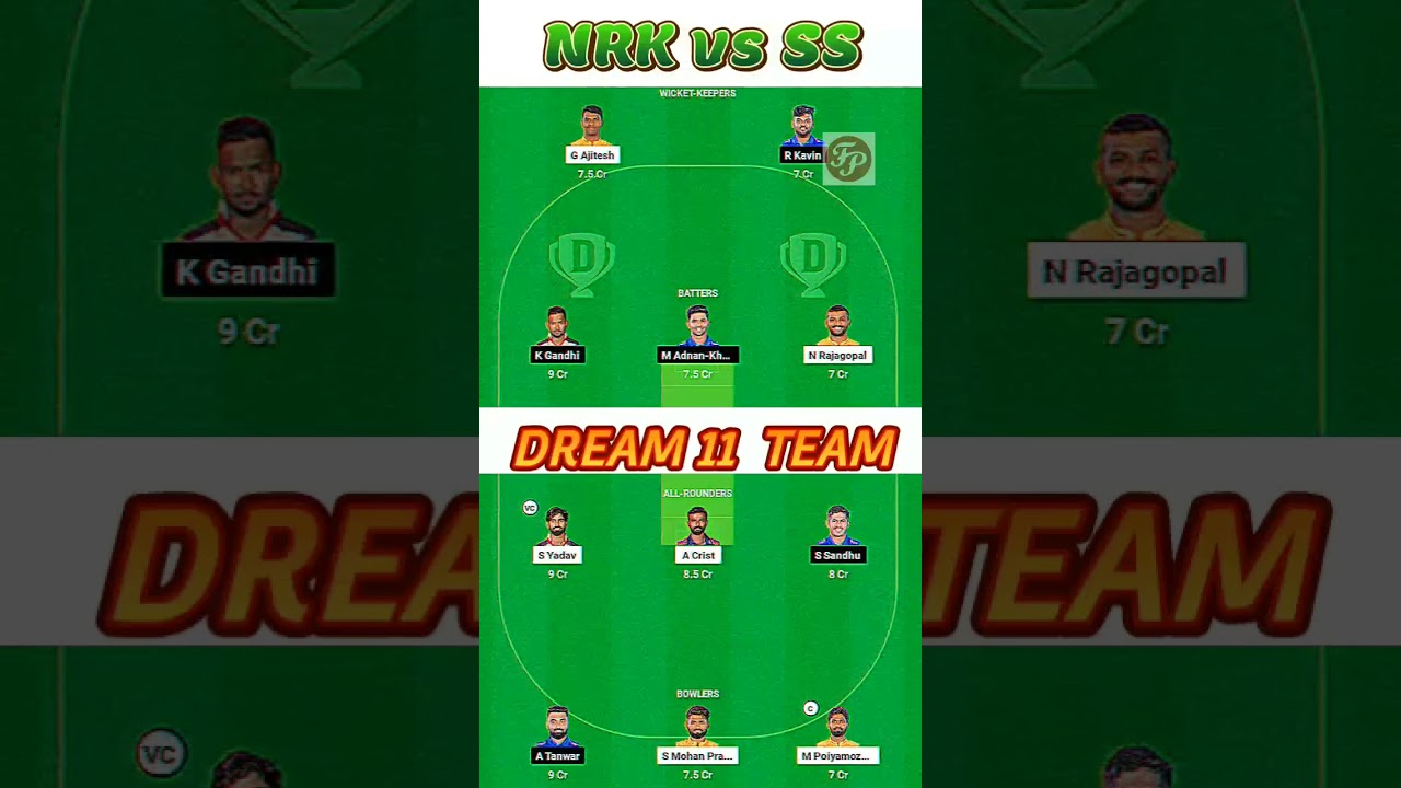 NRK vs SS Dream11 Team | NRK vs SS Dream11 TNPL T20 | NRK vs SS Dream11 Team Today Match Prediction