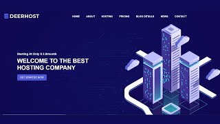 Create A Website Step By Step Using HTML CSS | Hosting Company Website Tutorial