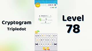 Cryptogram Tripledo Level 78 Solutions 🧩 | Logic Puzzle Game | Mini Boss