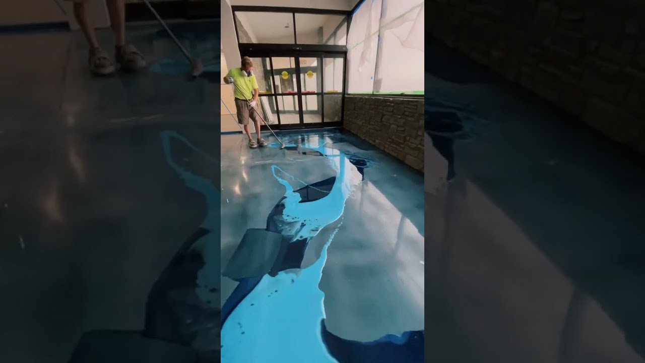 Sol en résine epoxy, bleu ultra 🔥 | TIKTOK ➡️