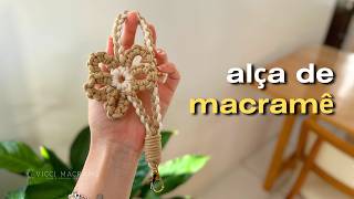 ALÇA DE MACRAME para celular e chaveiro | Tutorial fácil e rápido