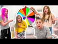 Coloring our Hair Whatever The Spinning Wheel Lands On!
