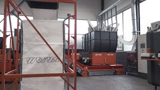 WEIMA WLK 1500 shreds long thermoforming plastic scrap