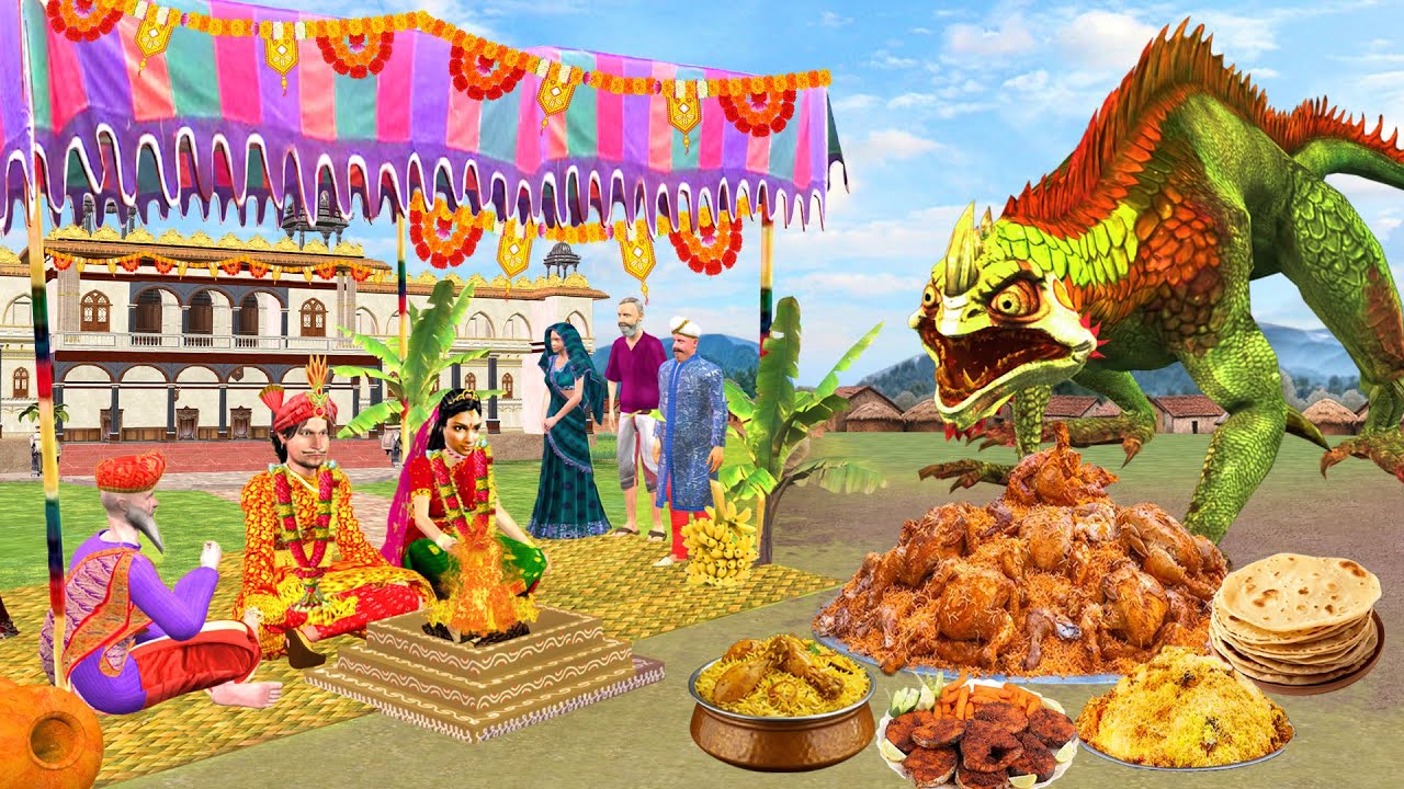 जादुई गिरगिट And The Large FEAST Mahal Moral Hindi Hindi kahaniya