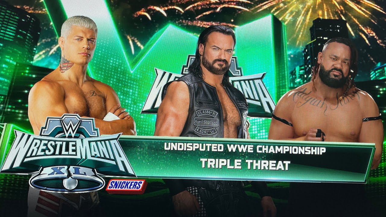 Drew vs Cody vs Jacob Wrestlemania Night 2 Main event for WWE Undisputed Championship