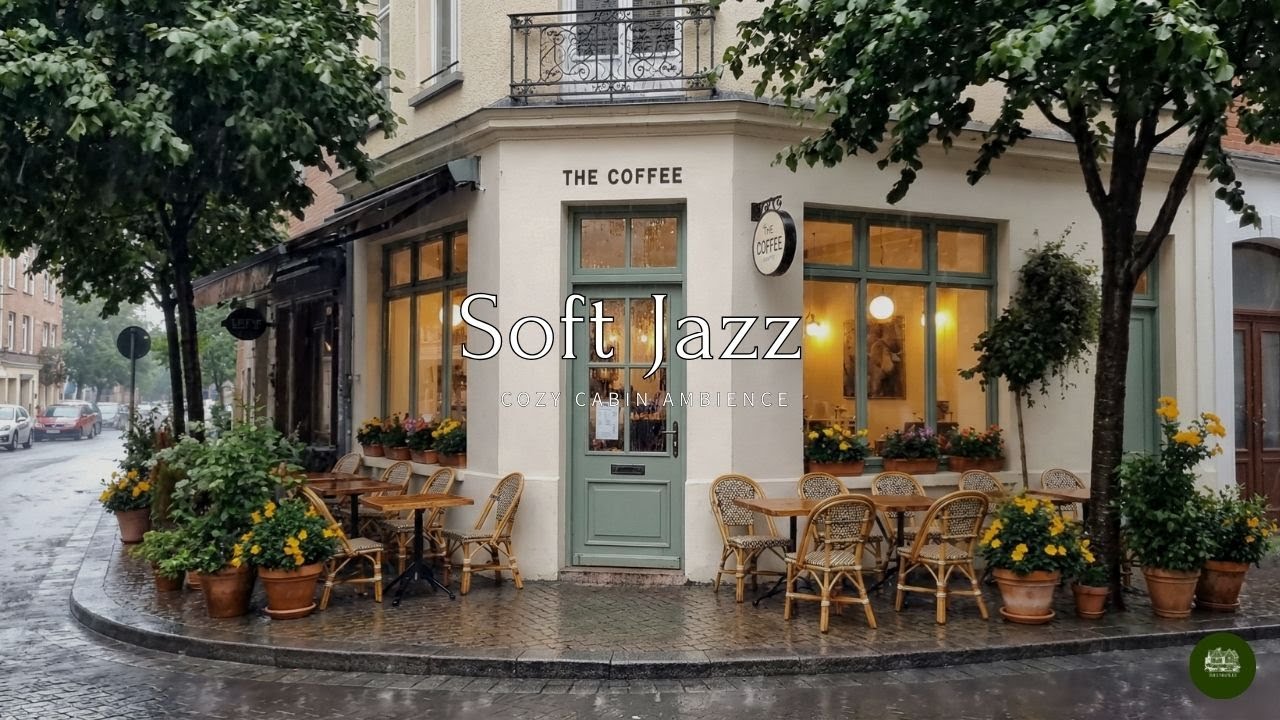 LIVE Jazz Café with Rain Outside for Peaceful Sleep