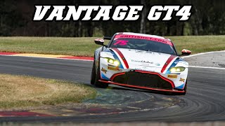 Aston Martin Vantage GT4 | Mercedes V8 sounds, light backfire | 2019-2021