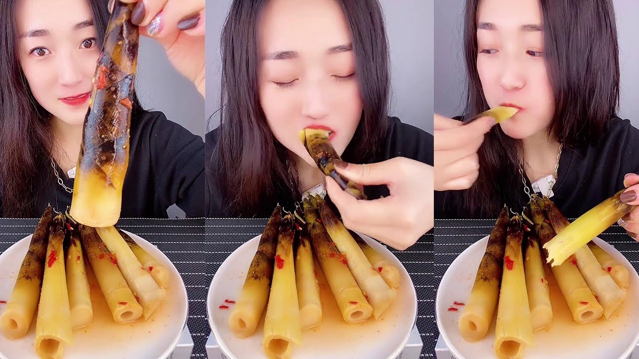 【Yummy】Eating show：Hand peeled bamboo shoots#mukbang#Seafood#sashimi#gourmet#asmr