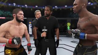 Khabib nurmagomedov vs Israel adesanya - UFC 4 Simulation Fight