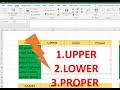 HOW to use UPPER,lower,and Proper function in MS Excel