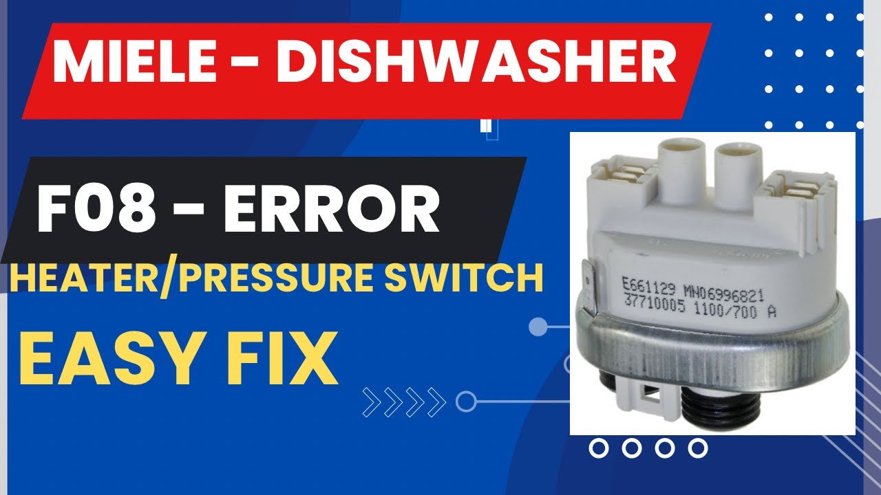 MIELE G250 DISHWASHER HEATER PRESSURE SWITCH YouTube