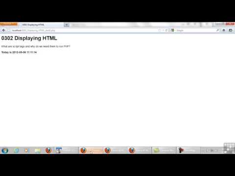 PHP Tutorial 011 Displaying HTML To Your Browser Window