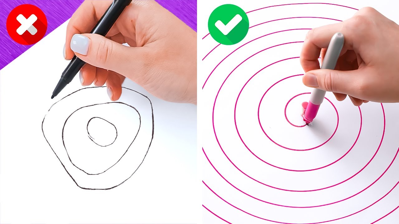 GENIUS SCHOOL HACKS | Cool Drawing Tricks, Cheating Tips And Funny ...