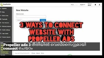 3 ways to connect wordpress website with propeller ads 2019,  malayalam