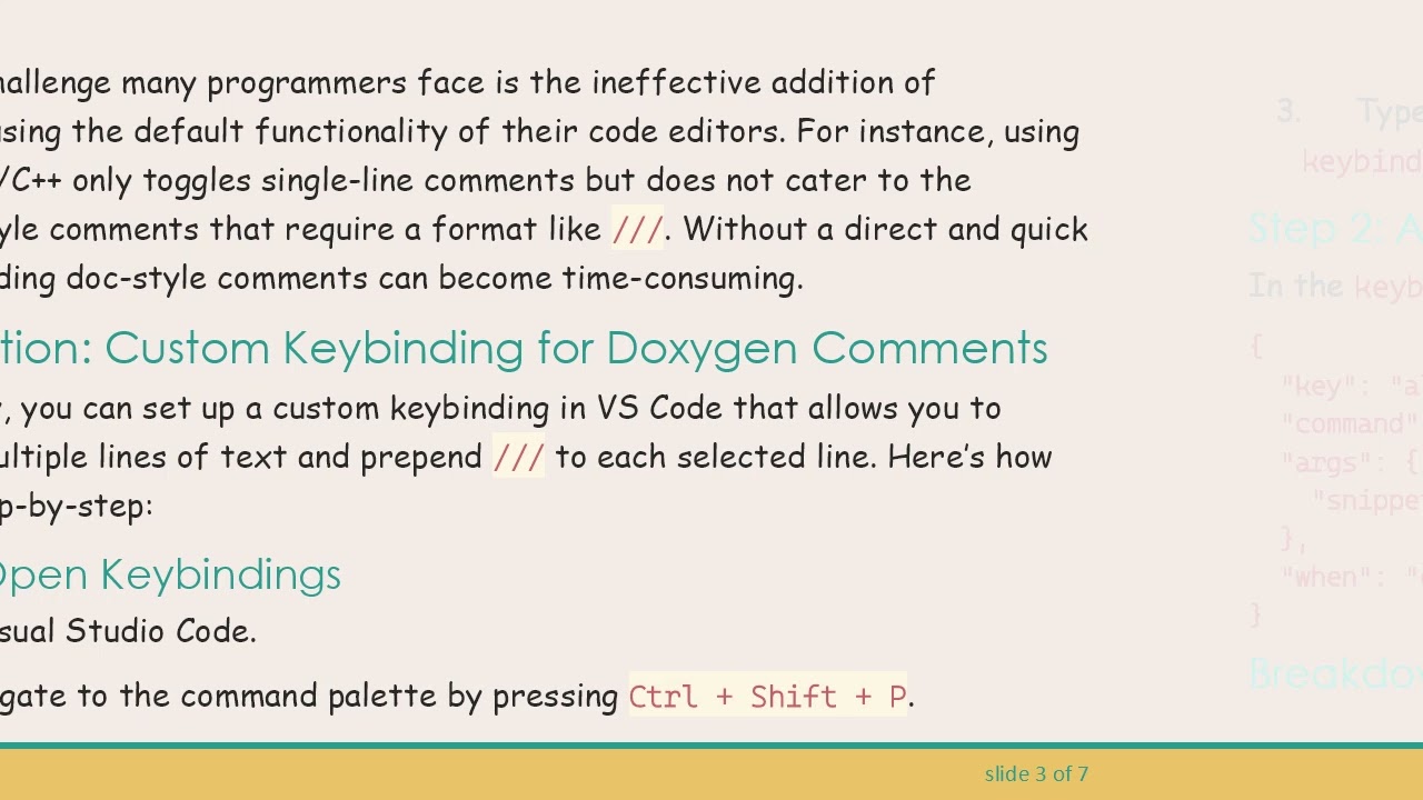 Create Effective Doxygen Style Comments in Visual Studio Code with Snippets