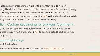 Create Effective Doxygen Style Comments in Visual Studio Code with Snippets
