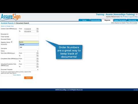 How to View AssureSign Reports