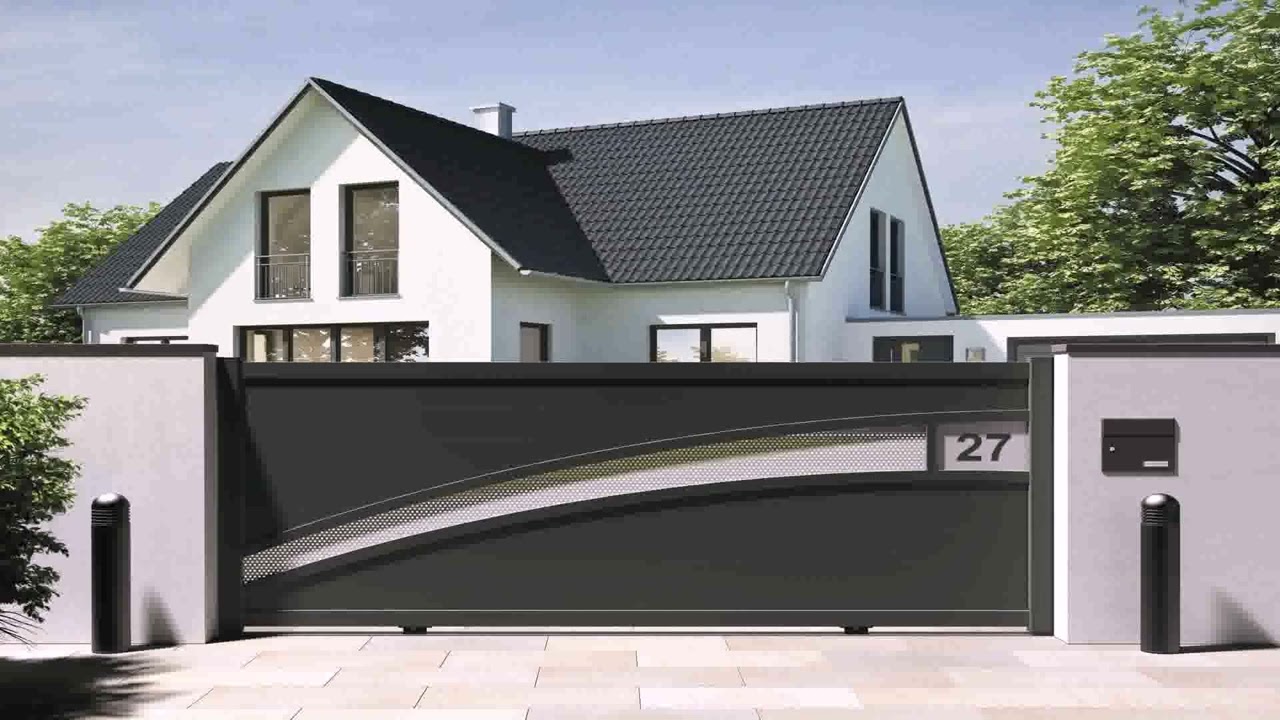 Modern Sliding Gate Design Drawings YouTube