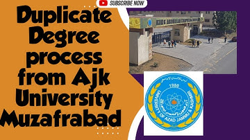How to apply for Duplicate Degree From Ajk university muzaffrabad challan and complete fee process