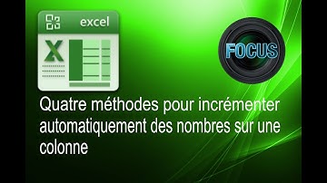 incrémentation automatique de nombres sur une colonne