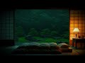 Cozy Bedroom Rain – Heavy Rain Outside Open Door