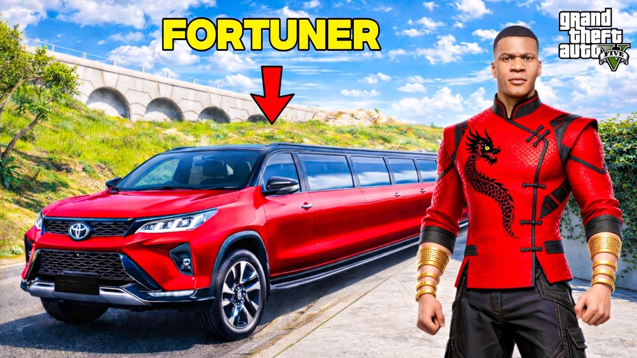 Franklin Build World's Longest Fortuner Car in GTA5 Telugu